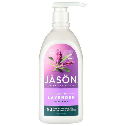 JASON Body Wash Calming Lavender 30 oz bottle with botanical surfactants and Vitamin E