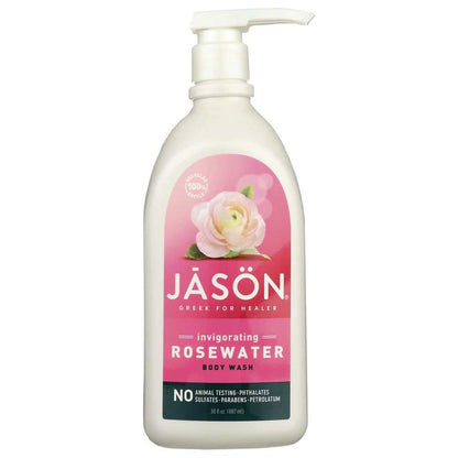 JASON Body Wash Invigorating Rosewater 30 oz bottle with botanical ingredients