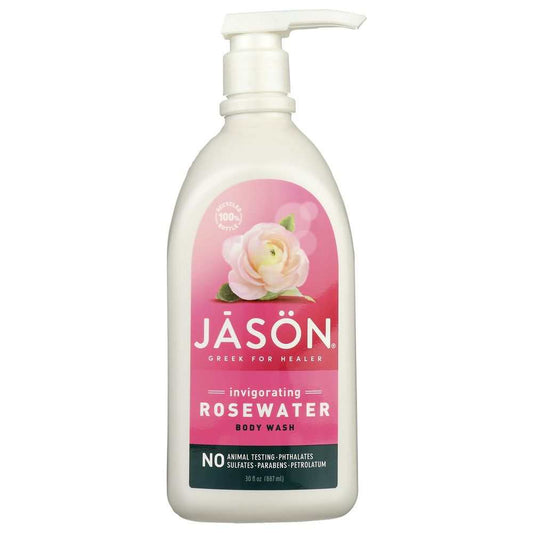 JASON Body Wash Invigorating Rosewater 30 oz bottle with botanical ingredients