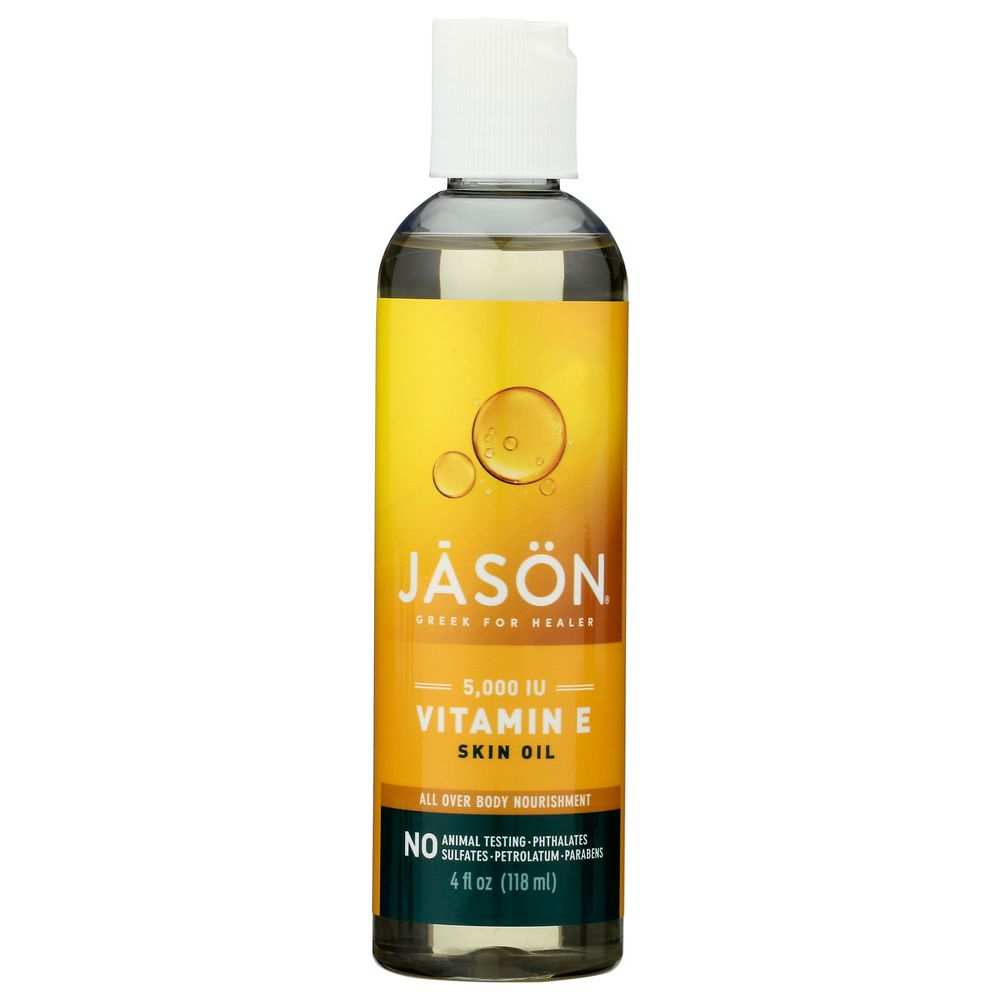 JASON Vitamin E 5000 IU Skin Oil bottle with natural oils blend for moisturizing dry skin