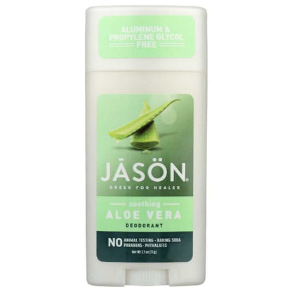 Jason Soothing Aloe Vera Deodorant Stick 2.5oz natural long-lasting odor control