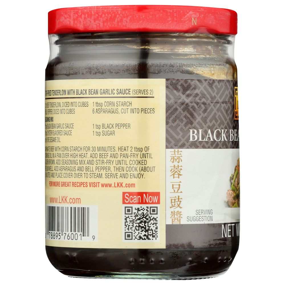 LEE KUM KEE Black Bean Garlic Sauce 8 oz bottle for cooking and flavoring dishes