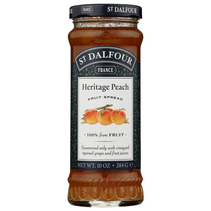 ST DALFOUR: All Natural Fruit Spread Golden Peach, 10 oz - SMART GREENS