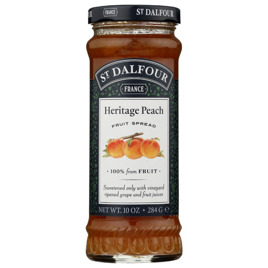 ST DALFOUR: All Natural Fruit Spread Golden Peach, 10 oz - SMART GREENS