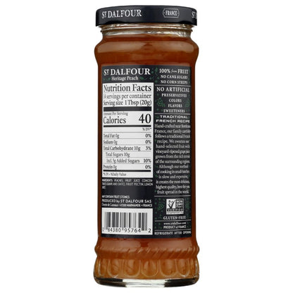 ST DALFOUR: All Natural Fruit Spread Golden Peach, 10 oz - SMART GREENS