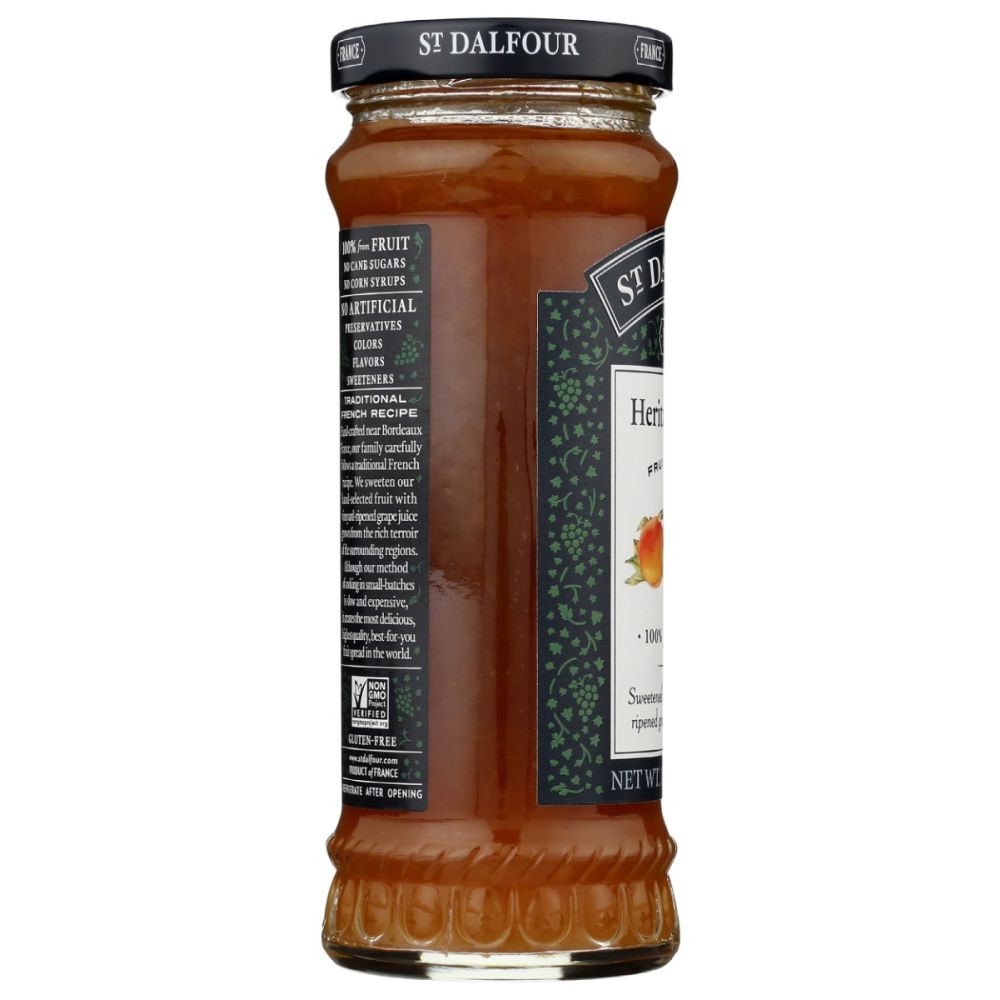 ST DALFOUR: All Natural Fruit Spread Golden Peach, 10 oz - SMART GREENS