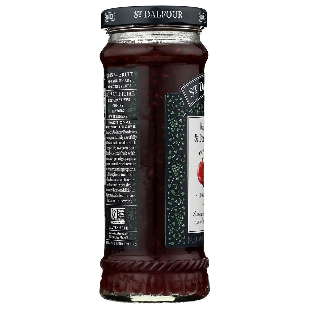 ST DALFOUR: Red Raspberry & Pomegranate, 10 oz - SMART GREENS