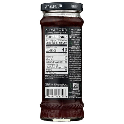 ST DALFOUR: Red Raspberry & Pomegranate, 10 oz - SMART GREENS