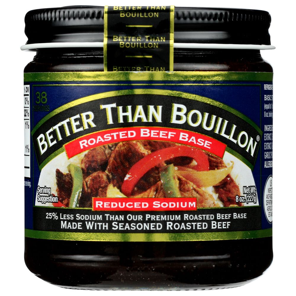 BETTER THAN BOUILLON: All Natural Reduce Sodium Beef Base, 8 Oz - SMART GREENS