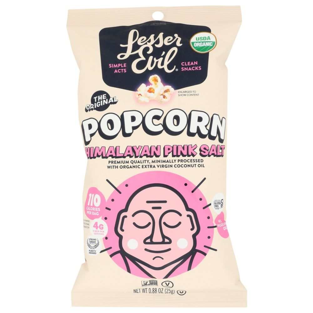 LESSER EVIL Buddha Bowl Himalayan Pink popcorn small bag 0.88 oz