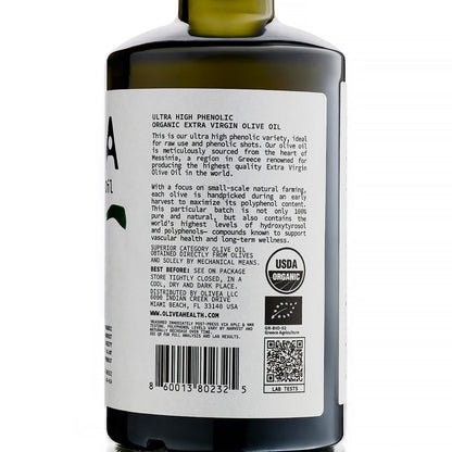 OLIVEA: Ultra High Phenolic Extra Virgin Olive Oil — 1,000+ mg/kg Polyphenols