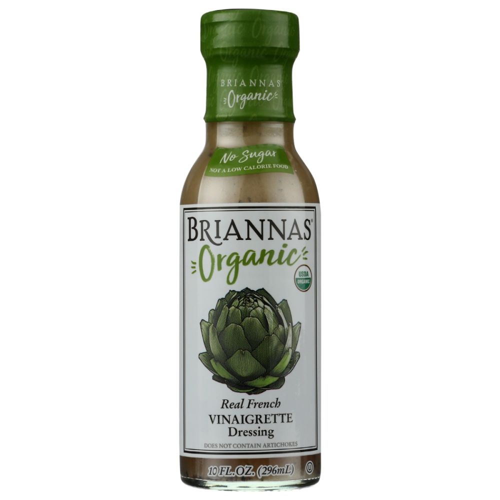 BRIANNAS: Organic Real French Vinaigrette Dressing, 10 oz - SMART GREENS