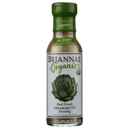 BRIANNAS: Organic Real French Vinaigrette Dressing, 10 oz - SMART GREENS
