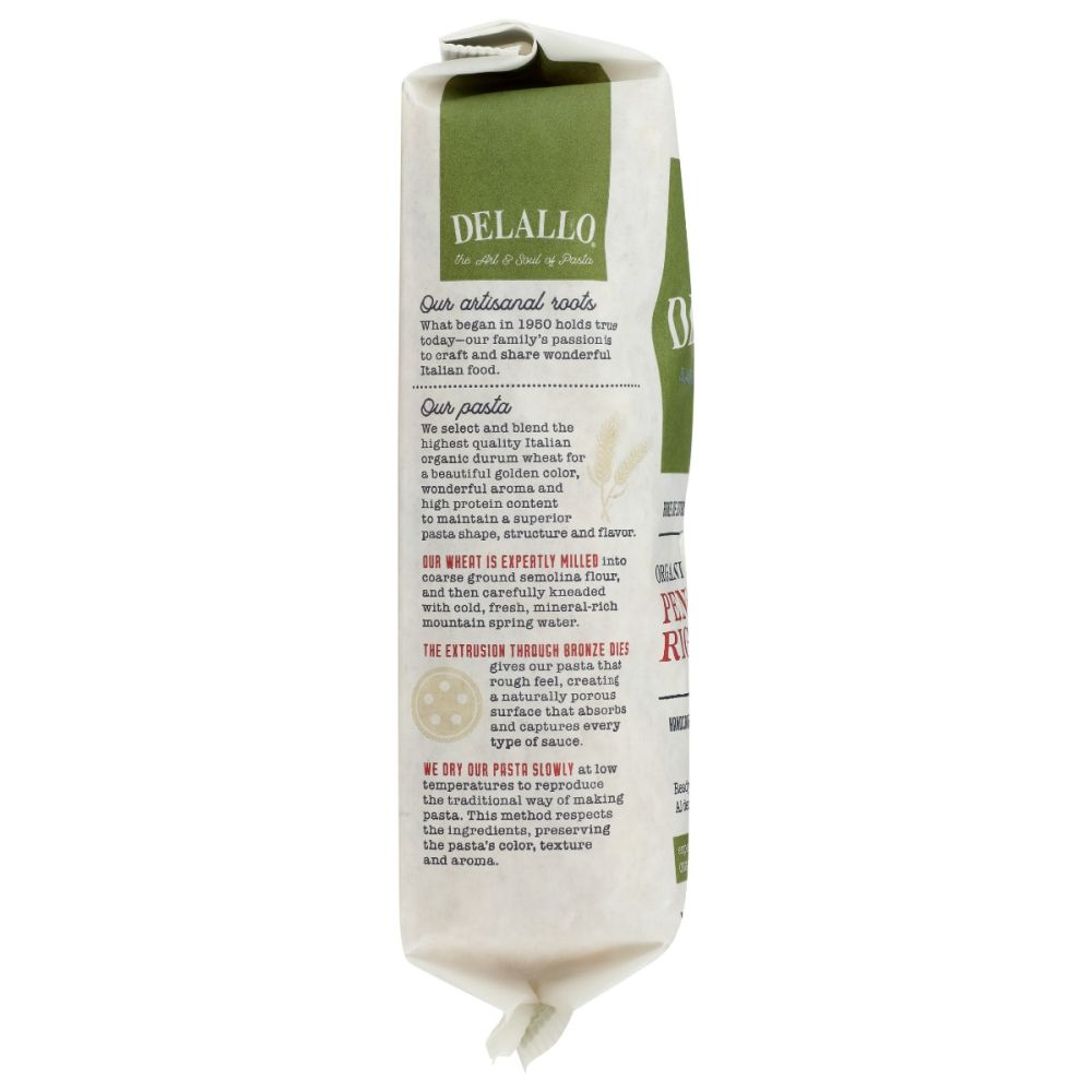 DELALLO: Pasta Semolina Penne Rigati Org, 16 oz - SMART GREENS