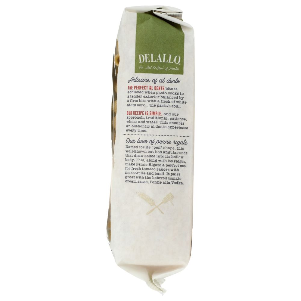 DELALLO: Pasta Semolina Penne Rigati Org, 16 oz - SMART GREENS