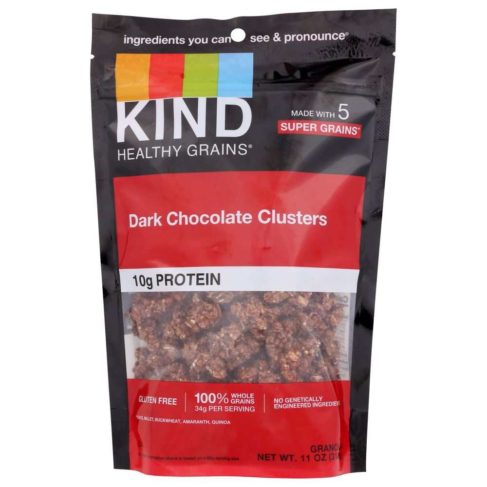 KIND Dark Chocolate Whole Grain Clusters 11 oz chocolate snack with oats and quinoa