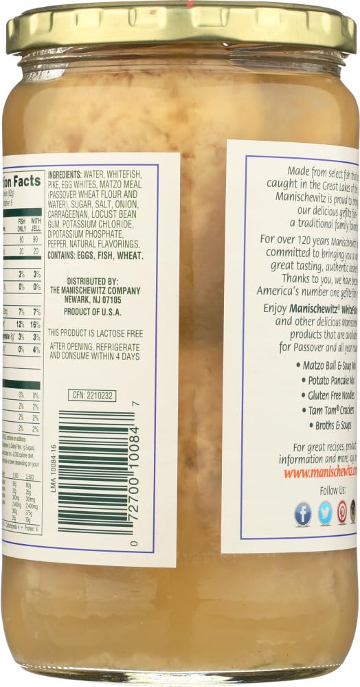 MANISCHEWITZ: Sweet Whitefish & Pike in Jelled Broth, 24 Oz