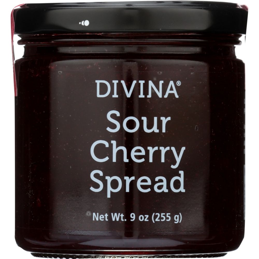 DIVINA: Sour Cherry Spread, 9 oz - SMART GREENS