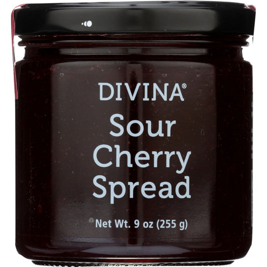DIVINA: Sour Cherry Spread, 9 oz - SMART GREENS