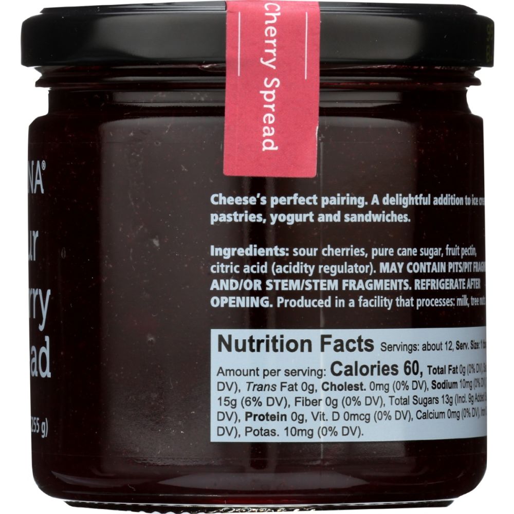 DIVINA: Sour Cherry Spread, 9 oz - SMART GREENS