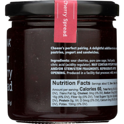 DIVINA: Sour Cherry Spread, 9 oz - SMART GREENS