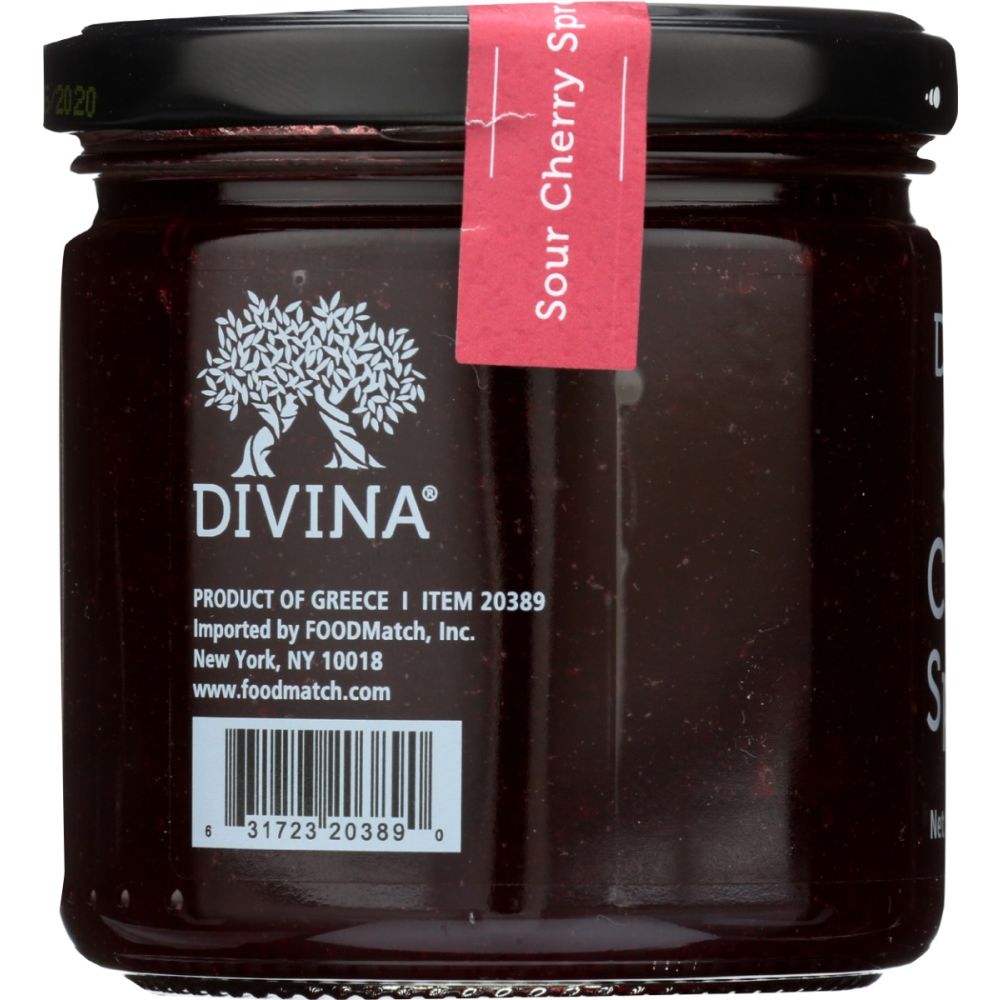 DIVINA: Sour Cherry Spread, 9 oz - SMART GREENS