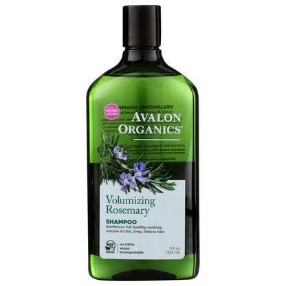 AVALON ORGANICS Volumizing Rosemary Shampoo 11 oz with natural ingredients for thick, shiny hair