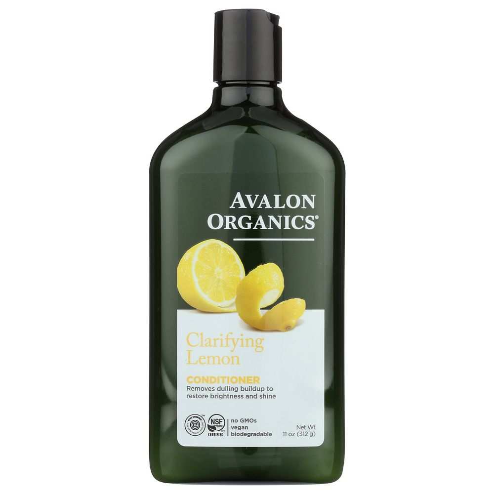 AVALON ORGANICS Clarifying Lemon Conditioner 11oz vegan nourishing organic hair care bottle