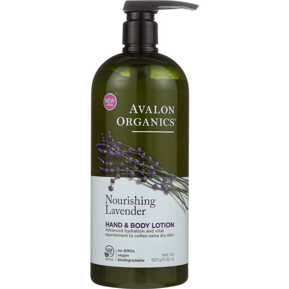 AVALON ORGANICS hand and body lotion with lavender for deep hydration and soft skin