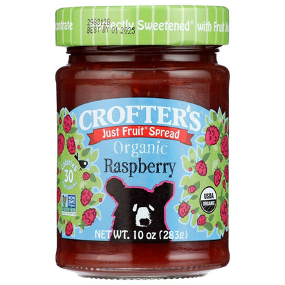 CROFTERS: Organic Raspberry Fruit Spread, 10 oz - SMART GREENS