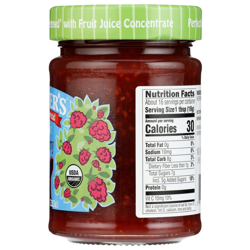 CROFTERS: Organic Raspberry Fruit Spread, 10 oz - SMART GREENS