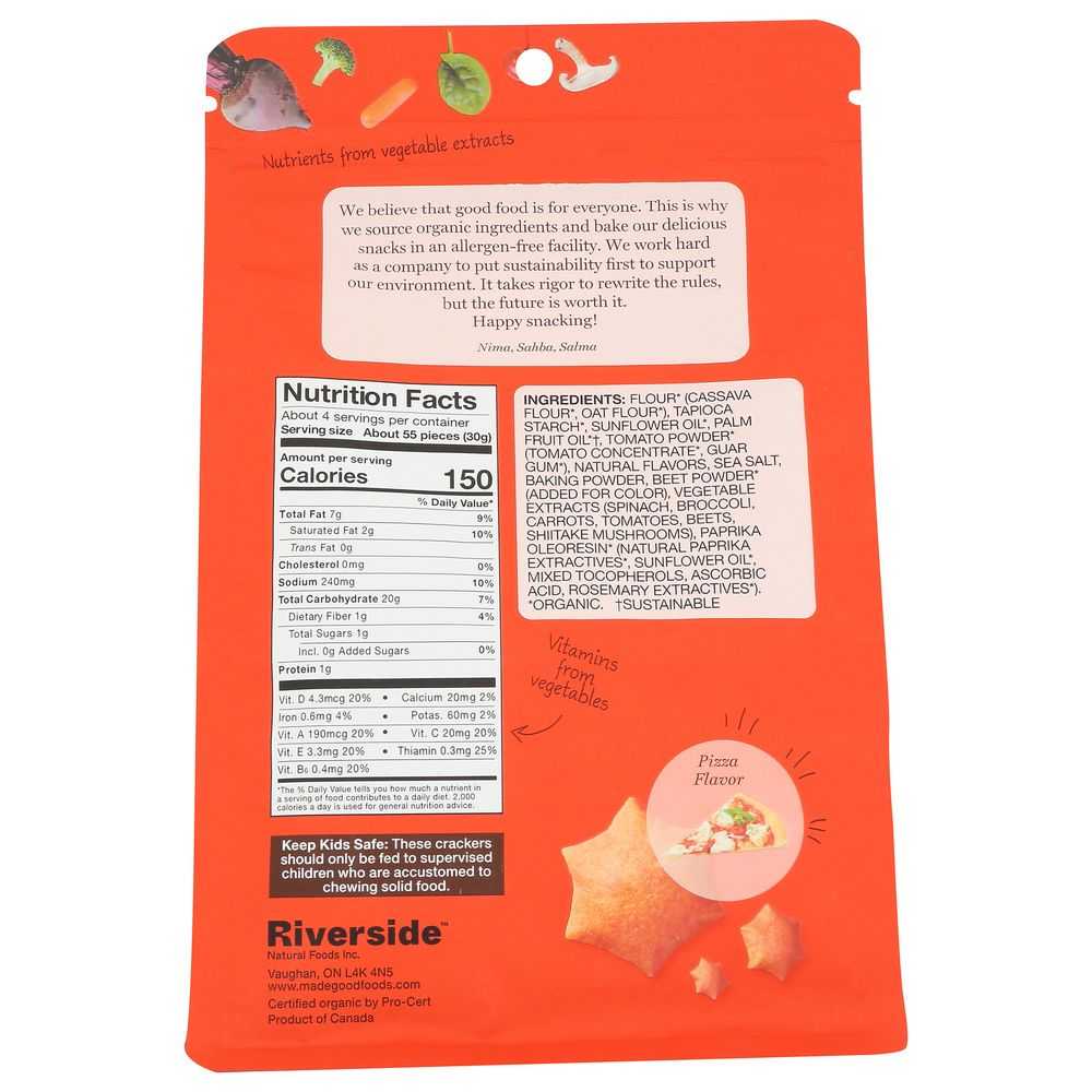 MADEGOOD Cracker Pizza Organic 4.25 oz gluten-free savory snack