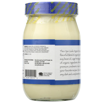OJAI COOK: Organic Mayonnaise, 16 oz - SMART GREENS