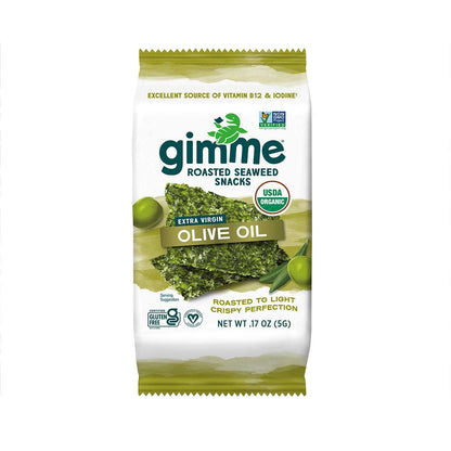 GIMME: Organic Premium Roasted Seaweed Extra Virgin Olive Oil 6x0.17oz, 1.05 oz
