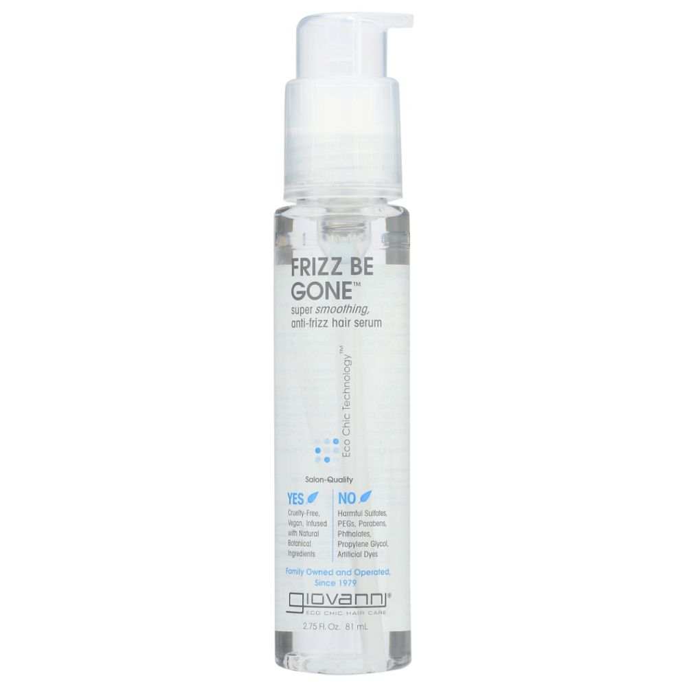 GIOVANNI COSMETICS Hair Care Frizz Be Gone 2.75 oz serum bottle for frizz control and shine