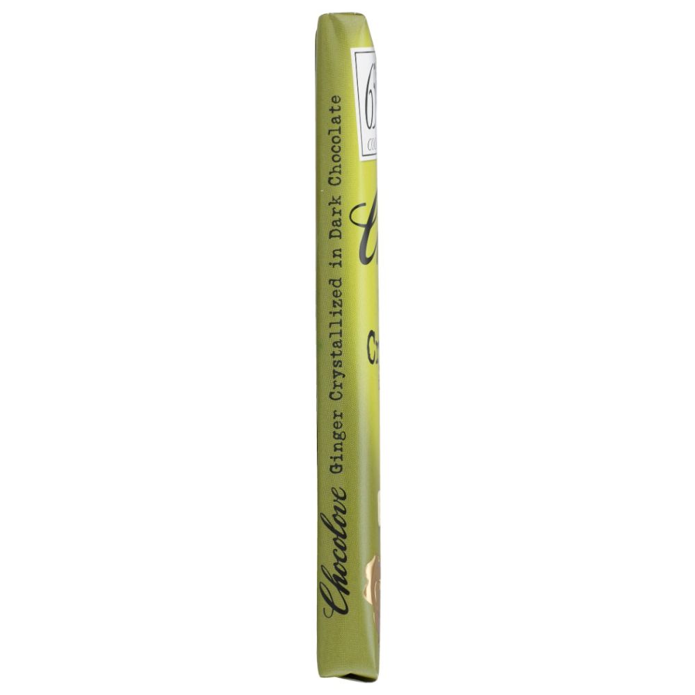 CHOCOLOVE: Dark Chocolate Bar Crystallized Ginger, 3.2 oz - SMART GREENS