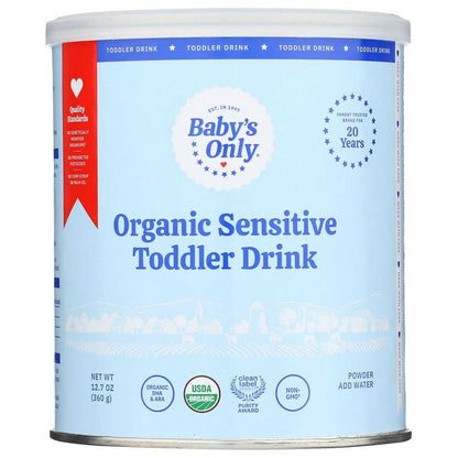Baby's Only Organic Sensitive Toddler Drink powder canister, USDA Organic, 12.7 oz