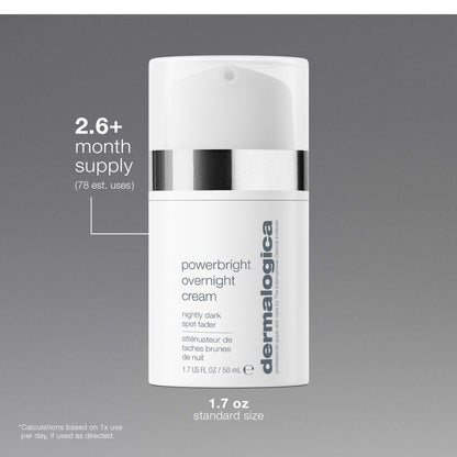 Dermalogica PowerBright Overnight Cream - Dark Spot Correction, Anti-Aging Skincare, Niacinamide & Vitamin C Overnight Face Cream for Hyperpigmentation Treatment