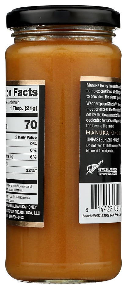 WEDDERSPOON: Raw Monofloral Manuka Honey KFactor 16, 11.5 oz