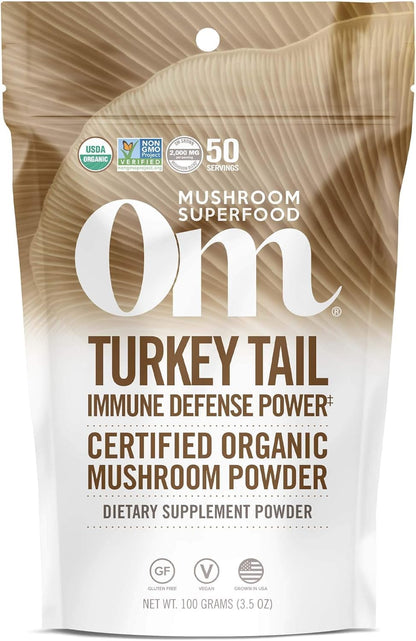 OM ORGANIC MUSHROOM NUTRITION: Turkey Tail Immune Defense Power, 100 gm