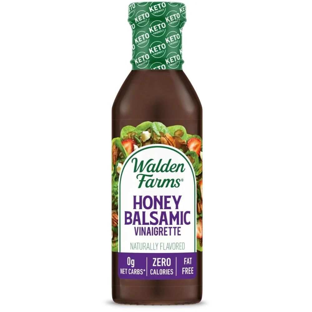 Walden Farms Honey Balsamic vinaigrette bottle 12 oz healthy zero-calorie dressing