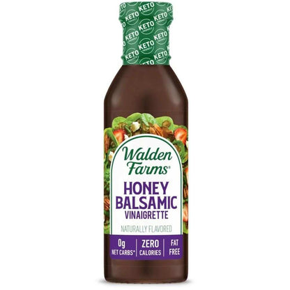 Walden Farms Honey Balsamic vinaigrette bottle 12 oz healthy zero-calorie dressing