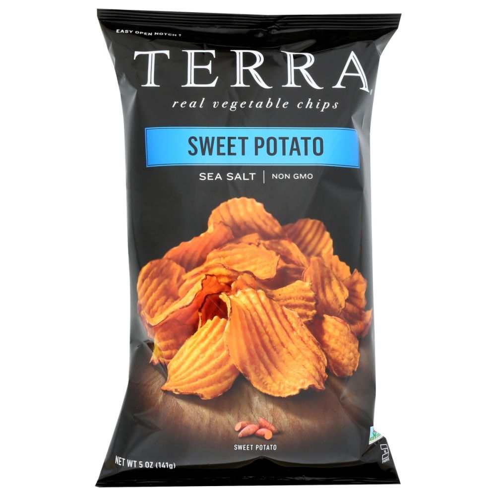 TERRA CHIPS crinkled sweet potato chips with sea salt 6 oz package