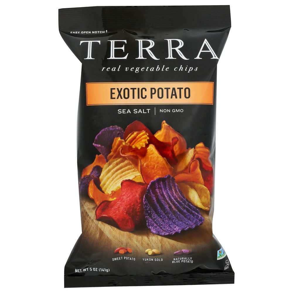 TERRA CHIPS exotic vegetable chips sea salt 5.5 oz colorful crunchy real root vegetable snack