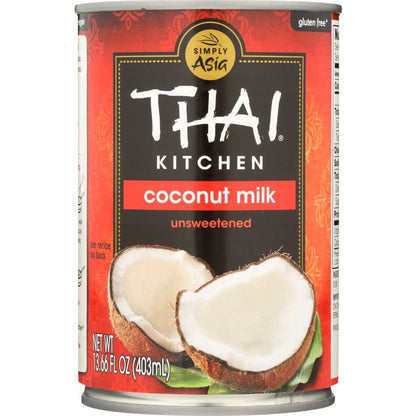 THAI KITCHEN Coconut Milk Unsweetened 14 oz can for cooking and desserts