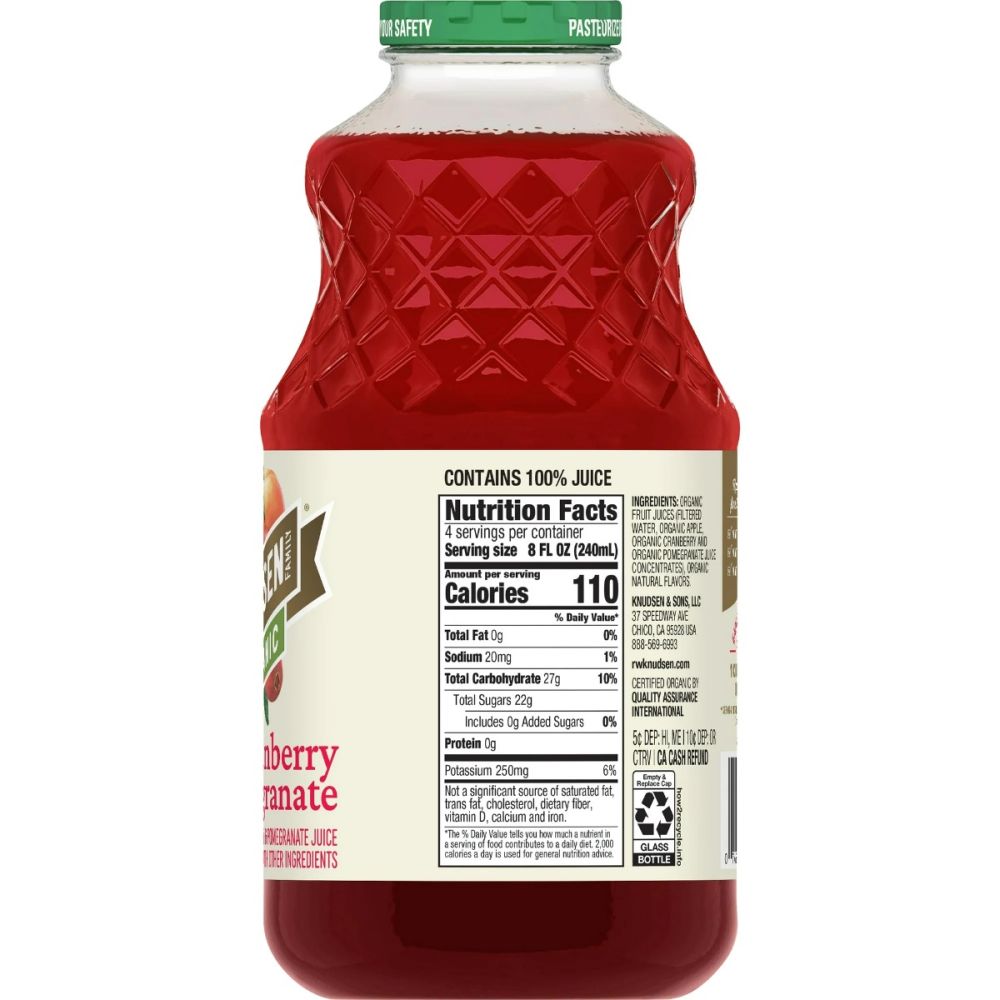R.W. KNUDSEN: Organic Cranberry Pomegranate Juice, 32 fo - SMART GREENS