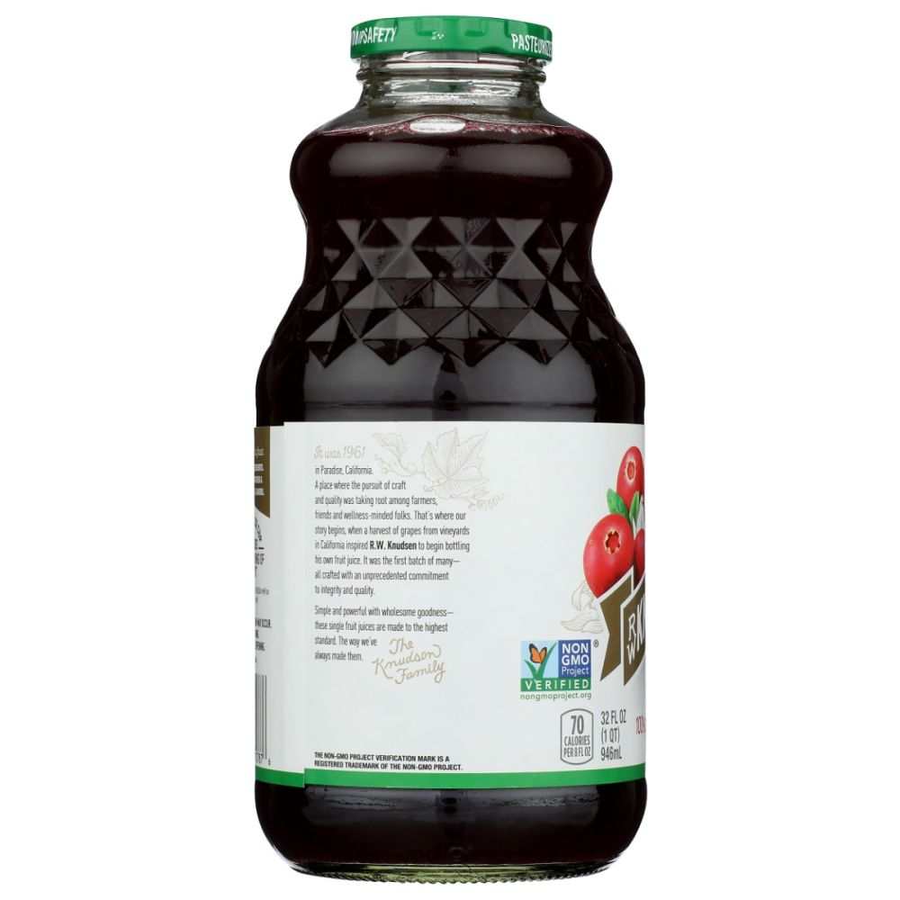 R.W. Knudsen Family Just Cranberry Juice Organic 32 oz bottle