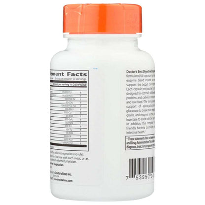 White supplement bottle with orange cap, nutrition facts and product text visible on side