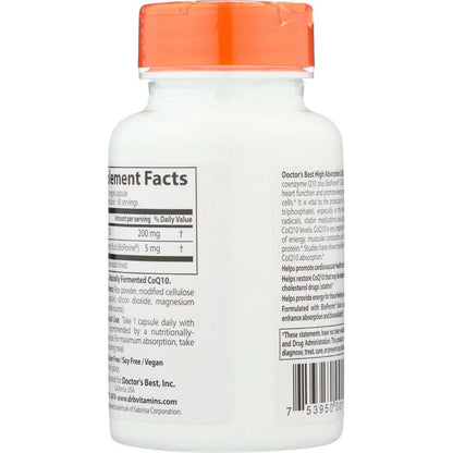 White supplement bottle with orange cap, showing supplement facts and nutrition label