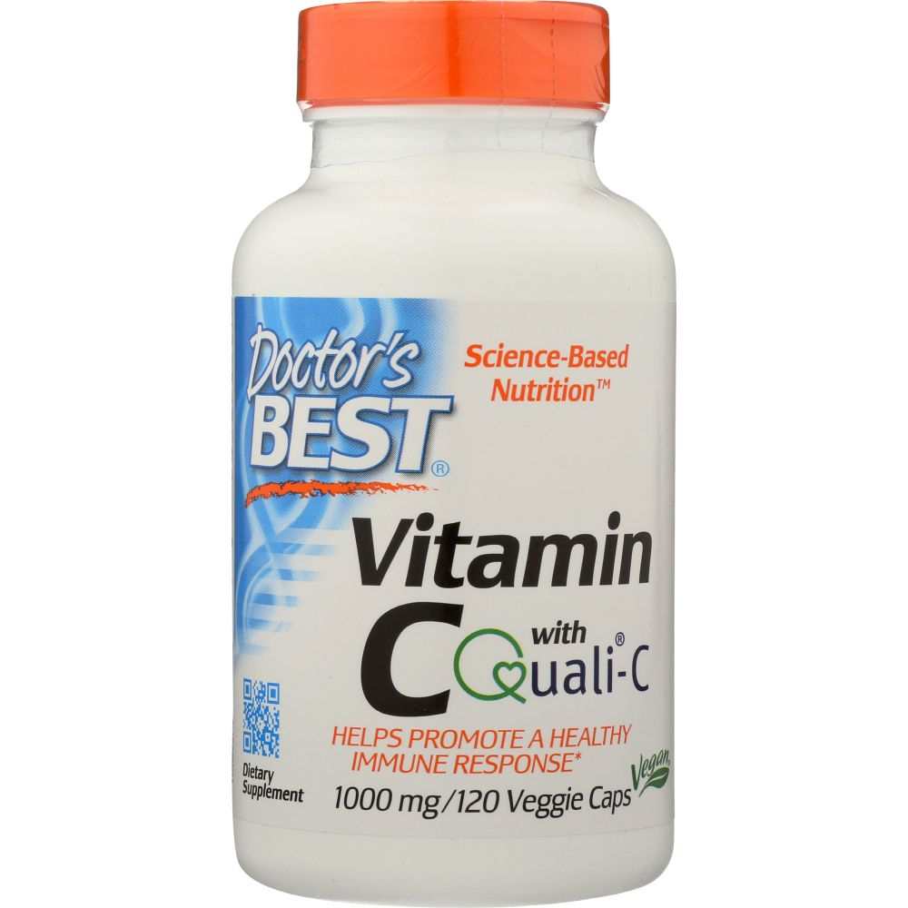 Doctor's Best Vitamin C with Quali-C 1000mg 120 veggie caps supplement bottle